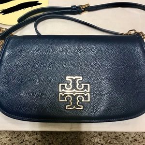 Tory Burch Navy Britten Crossbody